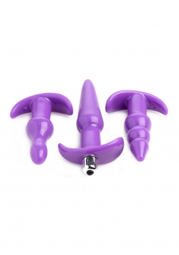 4 Piece Vibrating Butt Plug Set