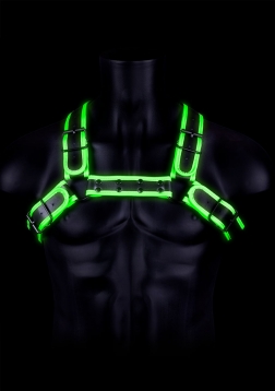 Bulldog Harness with Buckle - Glow in the Dark - L/XL