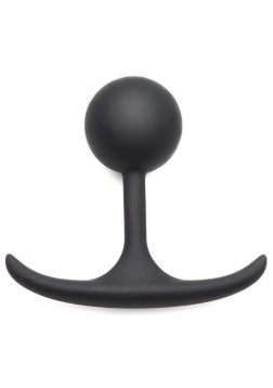 Comfort Plugs Silicone Weighted Round Plug 3.3" - Black