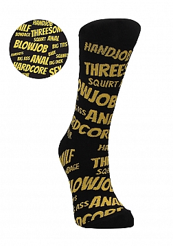 Sexy Words Socks - US Size 2-7,5 / EU Size 36-41