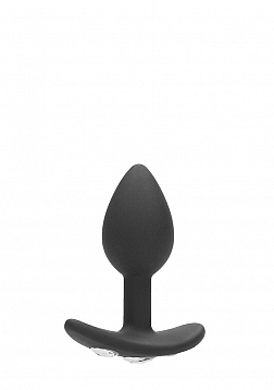 Ouch! - Regular Diamond Butt Plug With Handle - Black