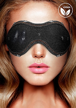 Ouch! - Denim Eye Mask - Roughend Denim Style - Black