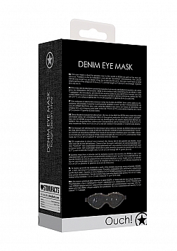 Ouch! - Denim Eye Mask - Roughend Denim Style - Black