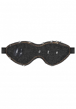 Ouch! - Denim Eye Mask - Roughend Denim Style - Black