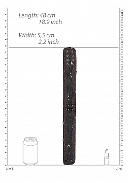 Ouch! - Denim Collar - With Leash - Roughend Denim Style - Black