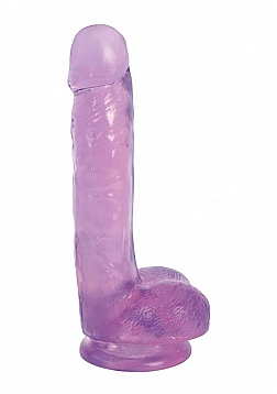 Slim Stick Grape Ice - Dildo with balls - 7" / 18 cm