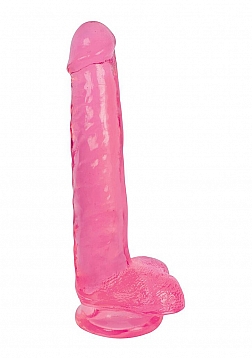 Slim Stick Cherry Ice - Dildo with balls - 8" / 20,5 cm