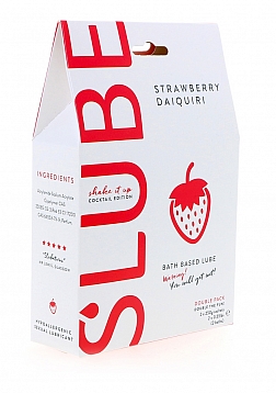 Strawberry Daiquiri - 3 in 1 Massage Gel. Bath Oil and Lubricant - 2 Pieces  9 oz / 2 Pieces  225