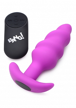 Vibrating Silicone Swirl Butt Plug with Remote Control