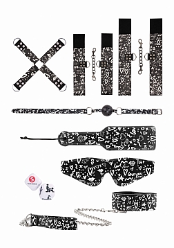 Ouch! - Graffiti Bondage Kit - Black