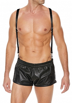 Split Leather Suspenders for Men