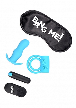 Duo Blast Kit - Cockring, Butt Plug, Bullet Vibrator and Blindfold