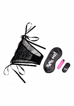 Power Panty - Lace Panties, Bullet Vibrator and Blindfold