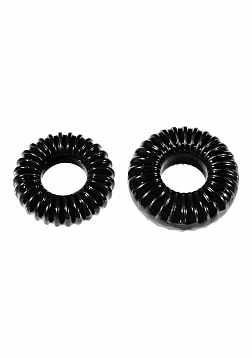 PF Blend Premium Stretch Ribbed Ring - Cockring Set