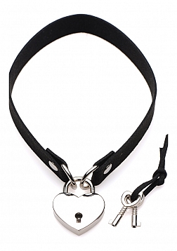 Lock-It - Choker with Heart Lock and Key