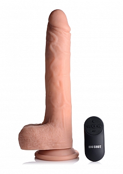 Pumping and Vibrating Liquid Silicone Dildo with Balls - 8" / 20,5 cm