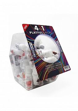 4 In 1 Lubricant Different Flavors - Fishbowl - 50 Pieces