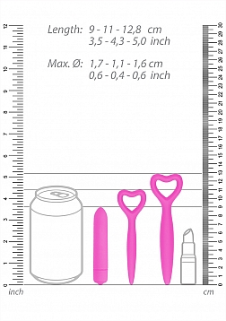 Ouch! - Silicone Vaginal Dilator Set - Pink