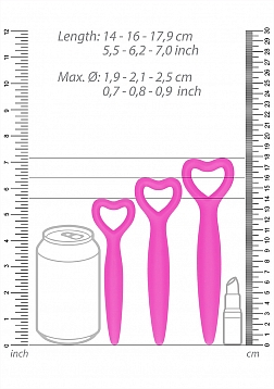 Ouch! - Silicone Vaginal Dilator Set - Pink