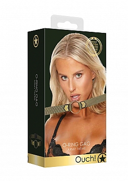 Ouch! - O-Ring Gag - Army Theme - Green