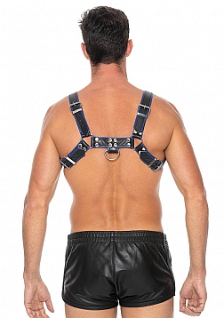 Ouch! - Chest Bulldog Harness - S/M - Blue