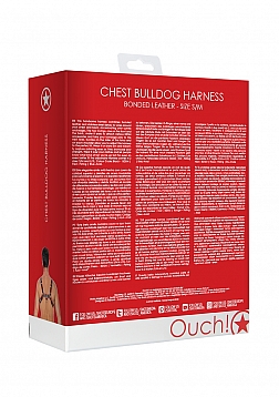 Ouch! - Chest Bulldog Harness - S/M - Red