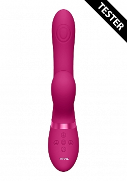 VIVE-HIDE Rechargeable Pulse & Airwave Technology Silicone Vibrator - Pink..