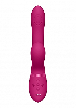 VIVE - Hide - Rechargeable Pulse & Airwave Technology Silicone Vibrator - Pink