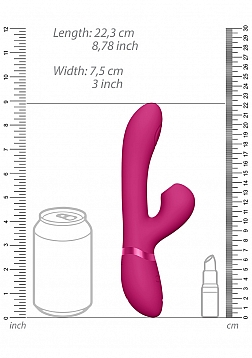 VIVE - Hide - Rechargeable Pulse & Airwave Technology Silicone Vibrator - Pink