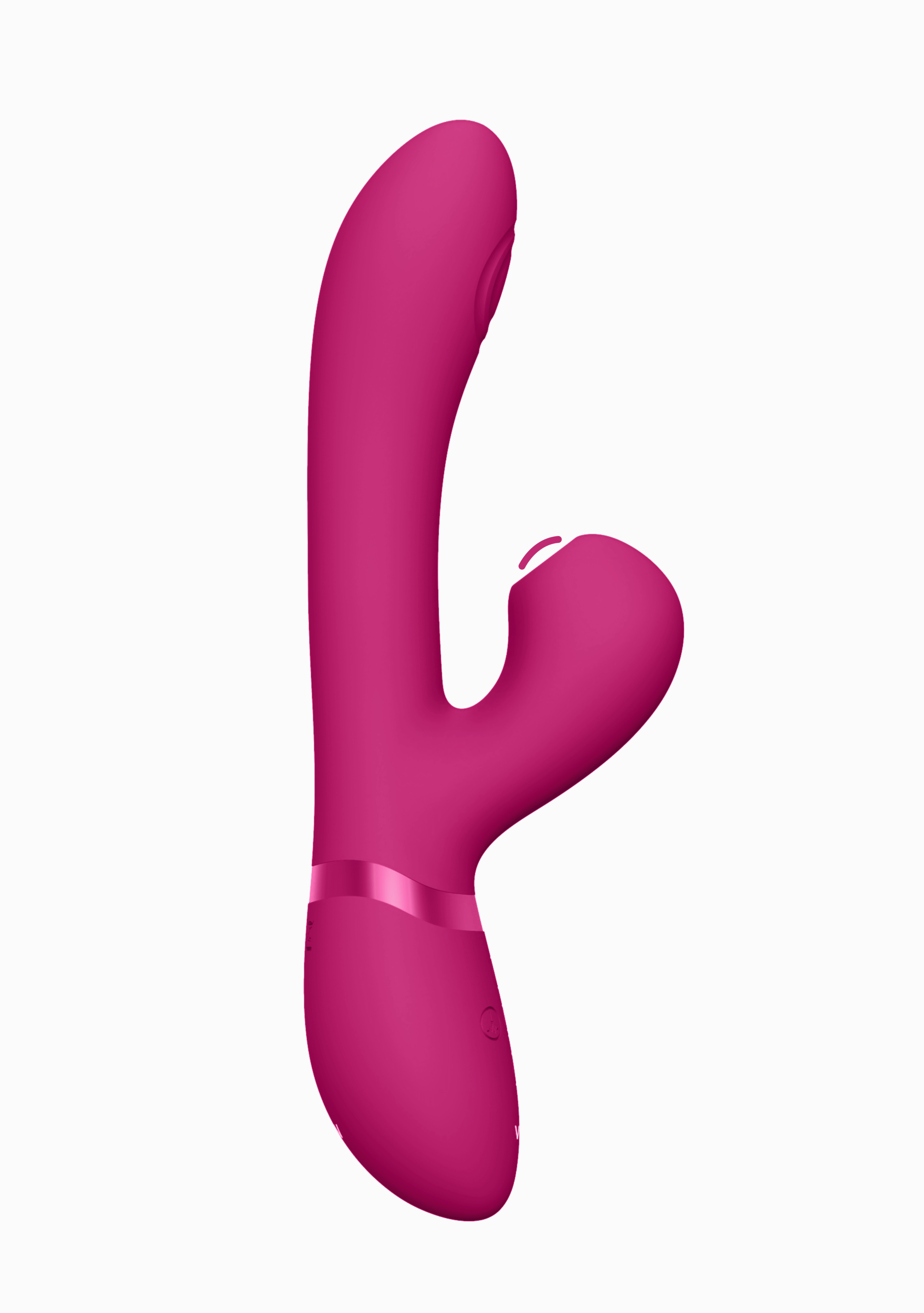 VIVE - Hide - Rechargeable Pulse & Airwave Technology Silicone Vibrator - Pink