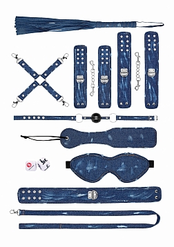 Ouch! - Denim Bondage Kit - Blue