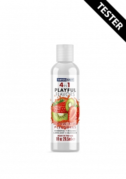 Playful 4 in 1 Lubricant with Straw-Kiwi Pleasures Flavor - 30ml - TESTER