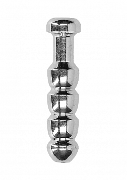 Ribbed Hollow Penis Plug - 0.4" / 11 mm