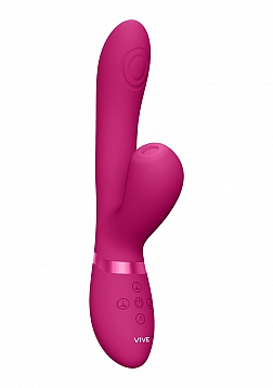 VIVE - Hide - Rechargeable Pulse & Airwave Technology Silicone Vibrator - Pink