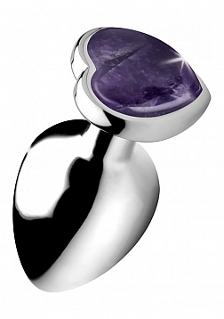 Amethyst Heart - Butt Plug - Large