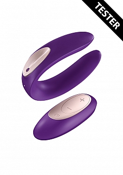 Double Plus Remote Partner Vibrator - Purple - Tester