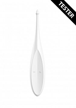 Twirling Fun Tip Vibrator - White - Tester