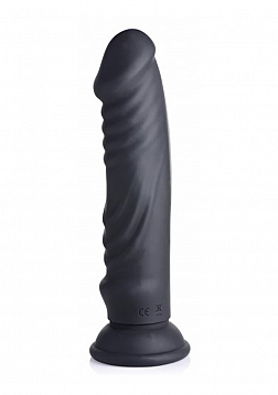 Vibrating and E-Stim Silicone Dildo + Remote Control