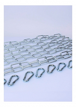 KIT 4 X 120 cm Large Link Chain + 8 Carabiners