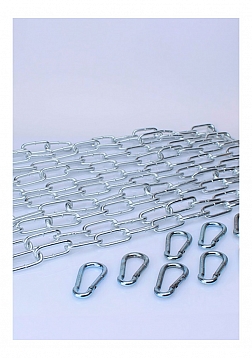 KIT 5 X 120 cm Large Link Chain + 10 Carabiners