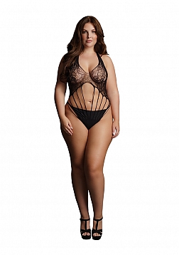 Strappy Lace Teddy - Plus Size