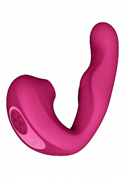 VIVE - Zaki - Rechargeable Silicone Airwave - Pulse Wave - Vibrating G-Spot Vibrator - Pink