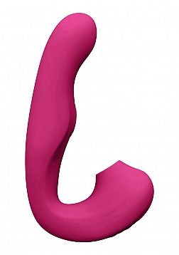 VIVE - Zaki - Rechargeable Silicone Airwave - Pulse Wave - Vibrating G-Spot Vibrator - Pink