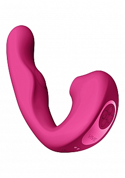 VIVE - Zaki - Rechargeable Silicone Airwave - Pulse Wave - Vibrating G-Spot Vibrator - Pink