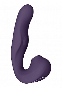 VIVE - Zaki - Rechargeable Silicone Airwave - Pulse Wave - Vibrating G-Spot Vibrator - Purple