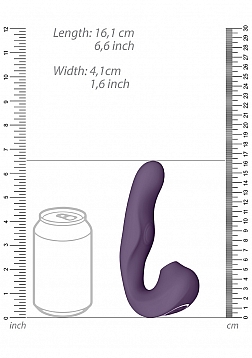 VIVE - Zaki - Rechargeable Silicone Airwave - Pulse Wave - Vibrating G-Spot Vibrator - Purple