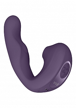 VIVE - Zaki - Rechargeable Silicone Airwave - Pulse Wave - Vibrating G-Spot Vibrator - Purple