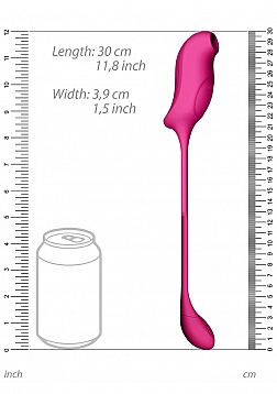 VIVE - Quino - Rechargeable Silicone Airwave & Vibrating Egg Vibrator - Pink