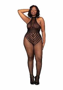 Fishnet Bodystocking Teddy - Plus Size