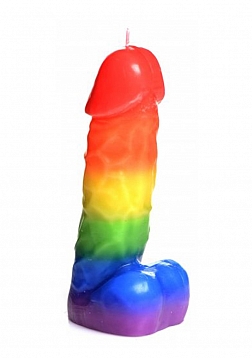 Pride Pecker - Rainbow Drip Candle